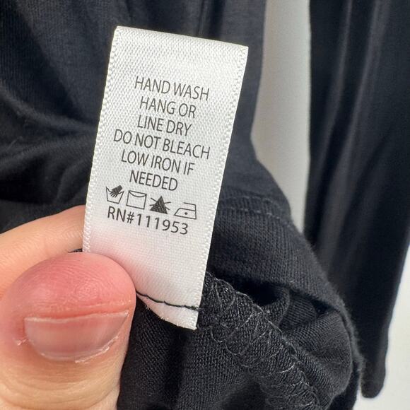 NWOT Active Basic Black Stretchy turtleneck - Picture 3 of 5